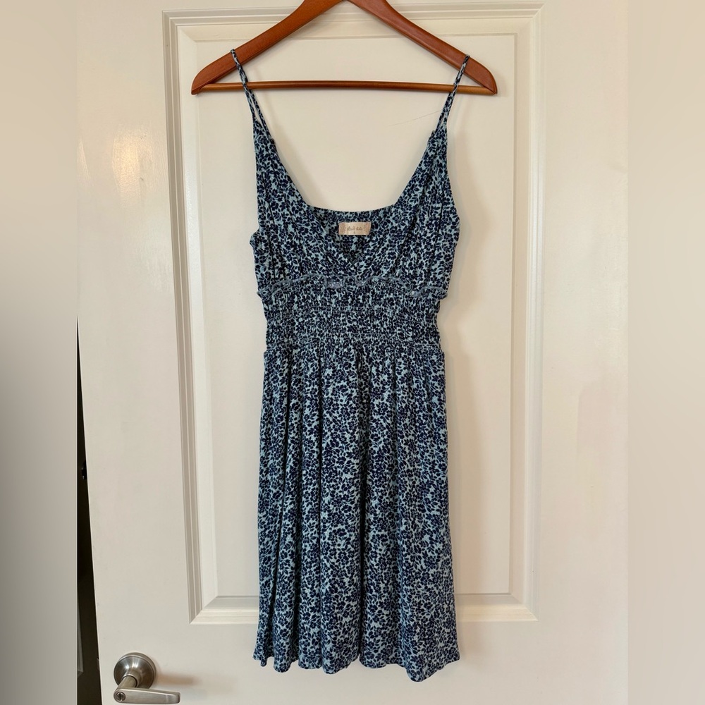 Altar’d State Blue Floral V-Neck Dress